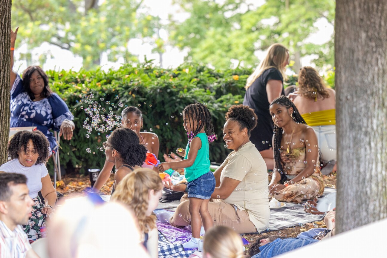 Visitors enjoy the National Gallery of Art’s Sculpture Garden
