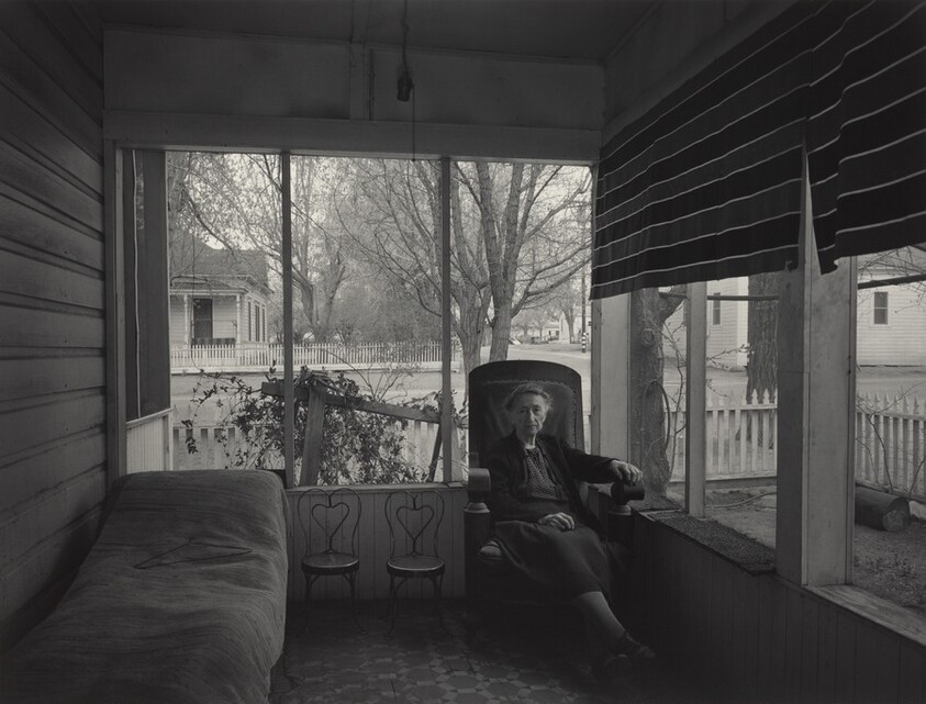Mrs. Gunn on Porch, Independence, California