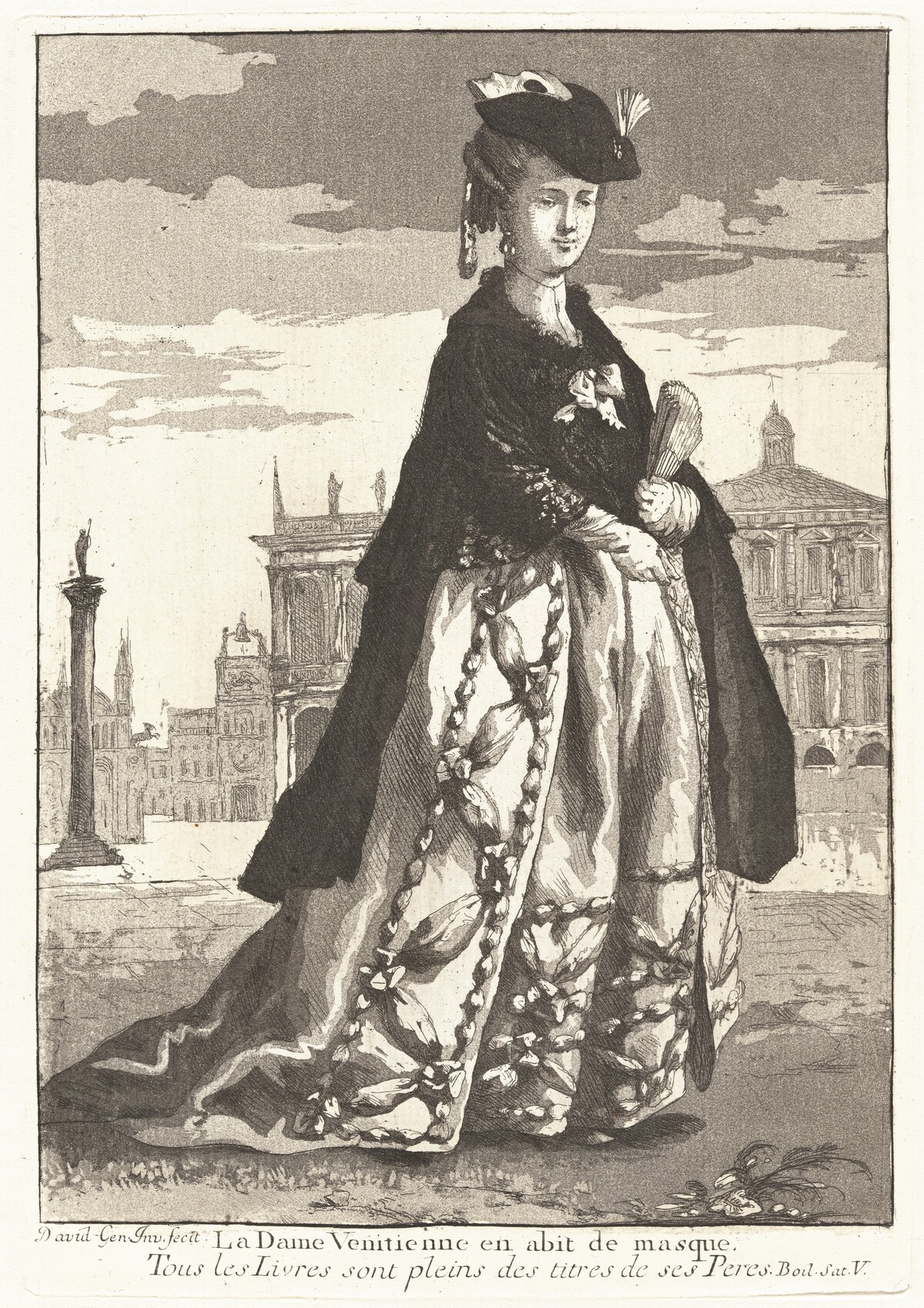 La Dame Venitienne en abit de masque (Venetian Woman in Carnival Dress)