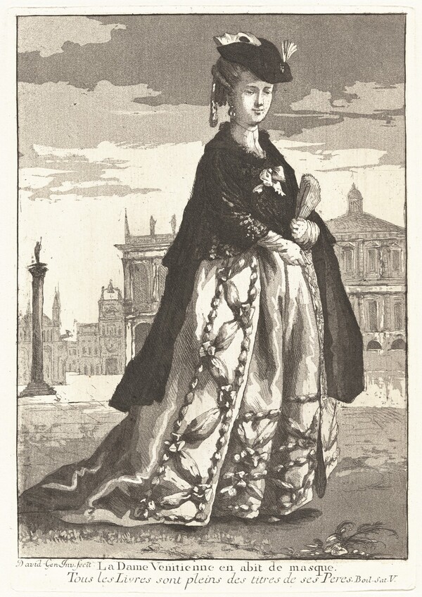 La Dame Venitienne en abit de masque (Venetian Woman in Carnival Dress)