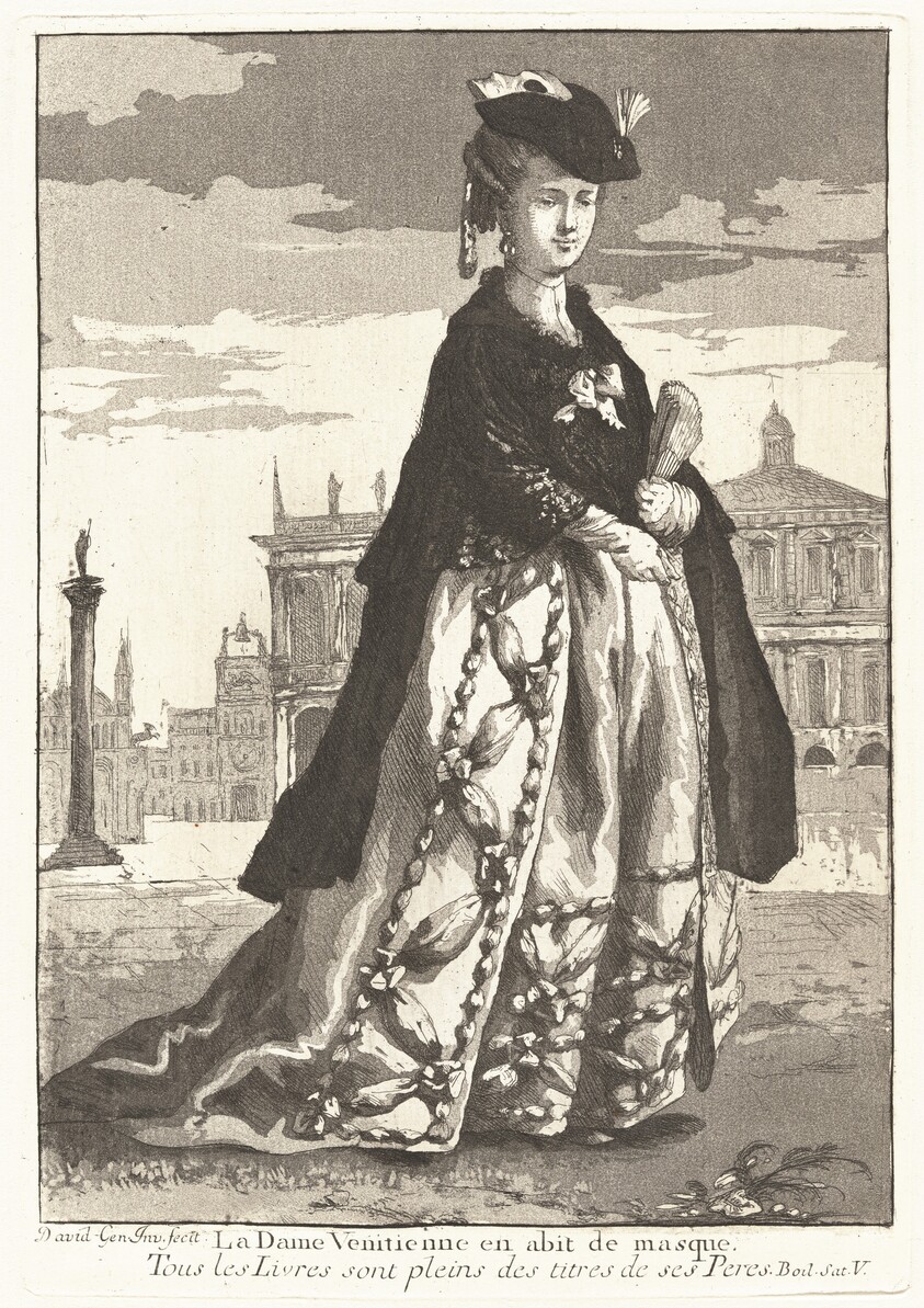 La Dame Venitienne en abit de masque (Venetian Woman in Carnival Dress)