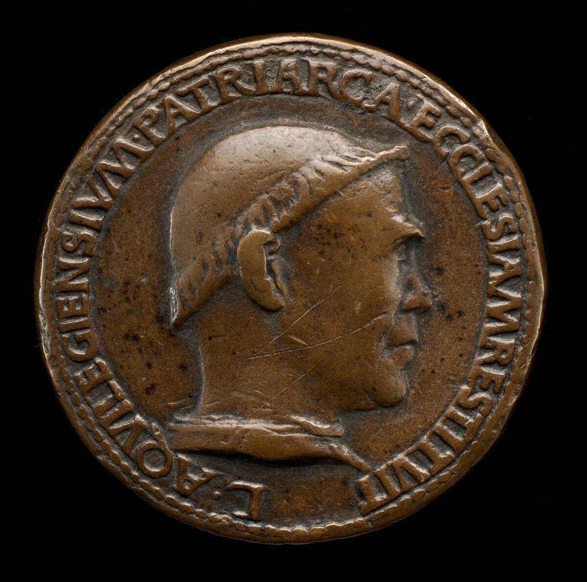 Ludovico Trevisan, also known as Ludovico Scarampi (Mezzarota), died 1465, Patriarch of Aquileia December 1439, Cardinal July 1440 [obverse]