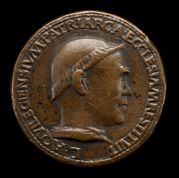 Ludovico Trevisan, also known as Ludovico Scarampi (Mezzarota), died 1465, Patriarch of Aquileia December 1439, Cardinal July 1440 [obverse]