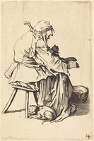 Old Woman with Cats, after Jacques Callot, 1622 or later