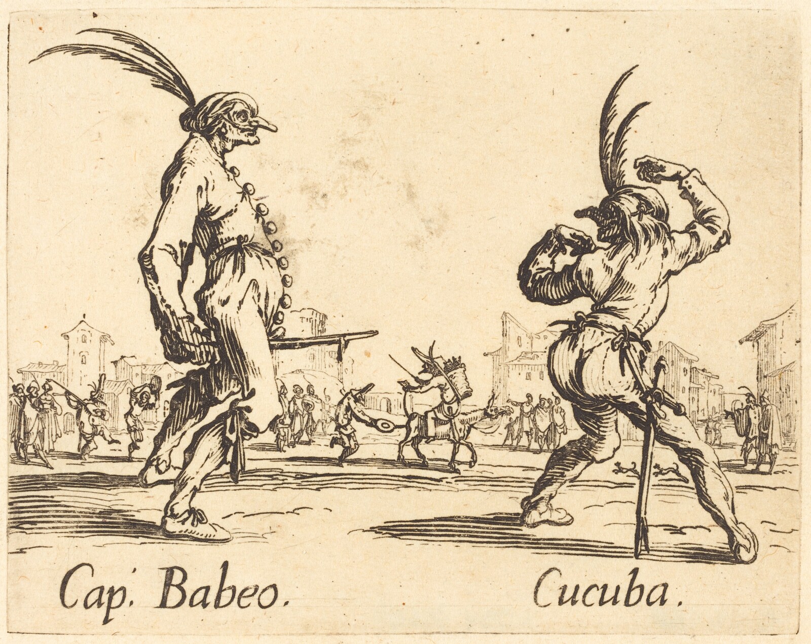Cap. Babeo and Cucuba, Jacques Callot, c. 1622