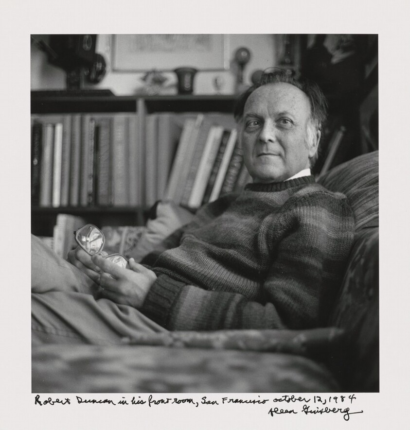 Robert Duncan in his front room, San Francisco October 12, 1984

