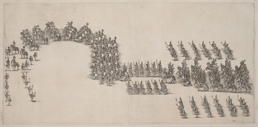 A Procession of Sixty Cavaliers and Torch Bearers