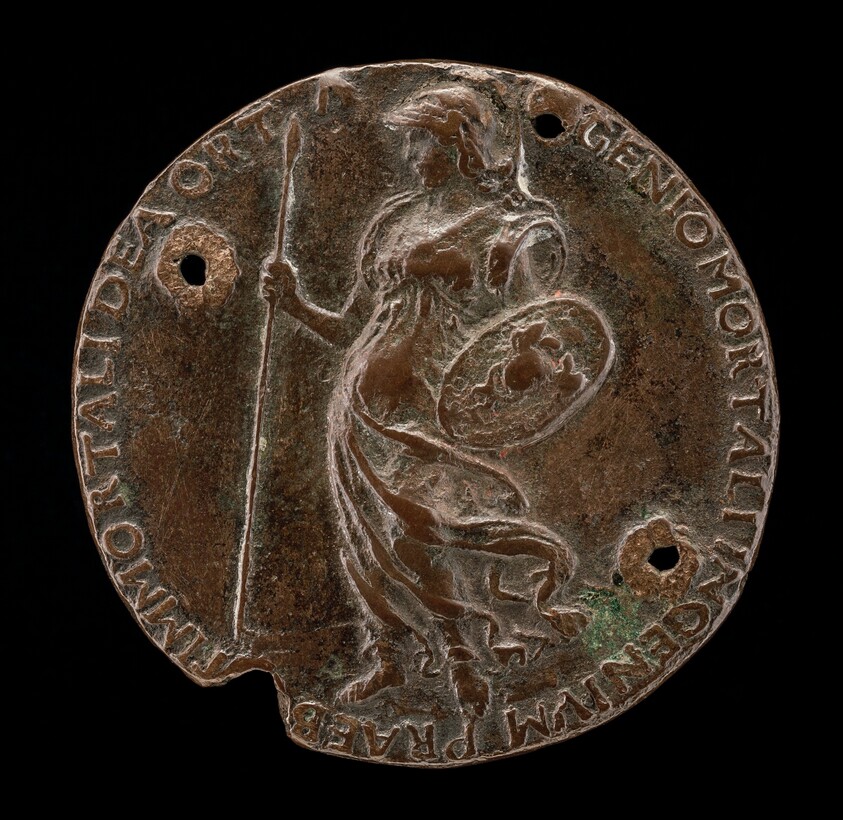 Minerva Holding a Spear and Shield [reverse]