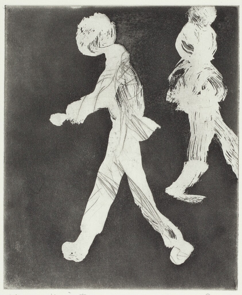 Two Walking Figures