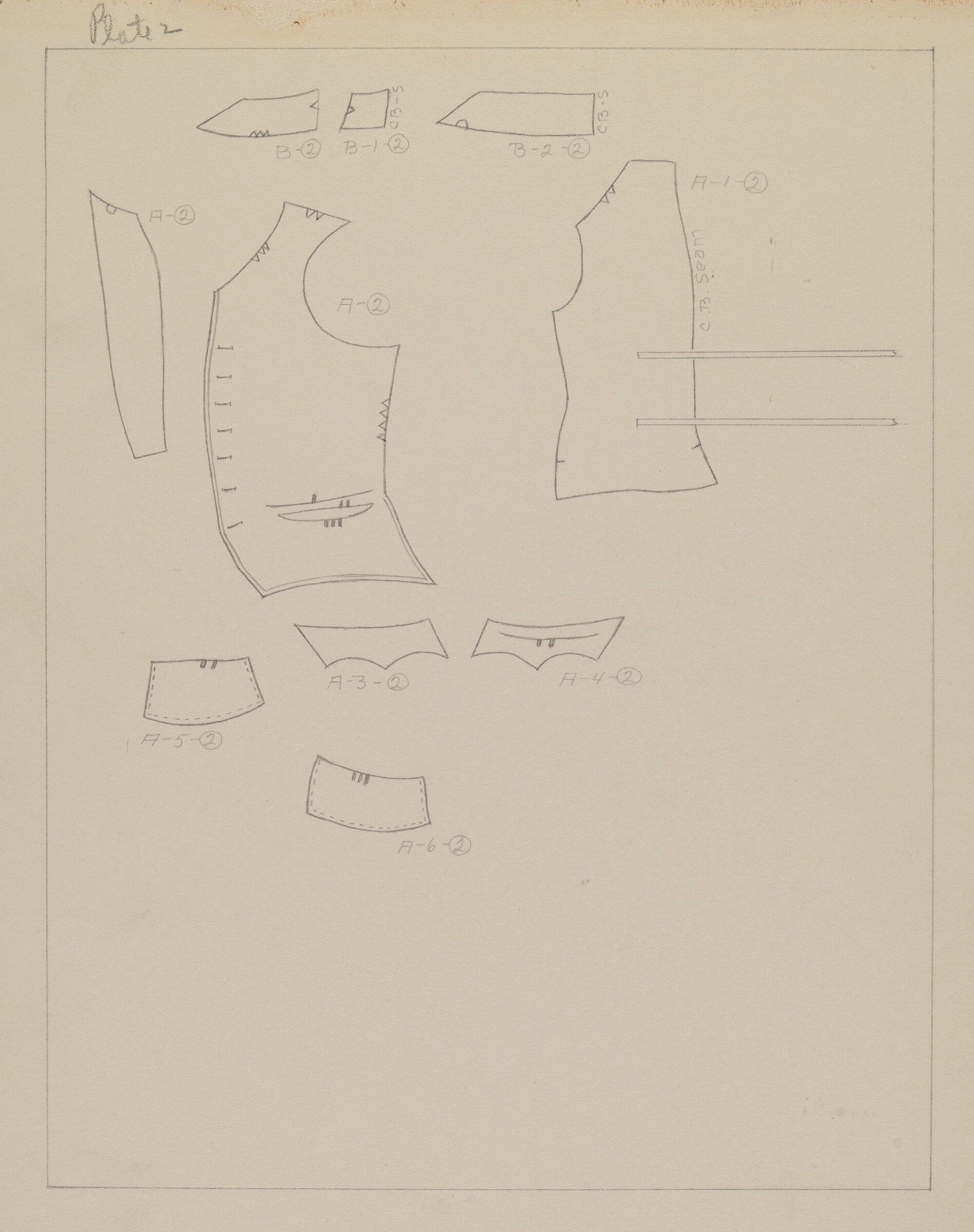 Suit Pattern, Henry De Wolfe, c. 1938