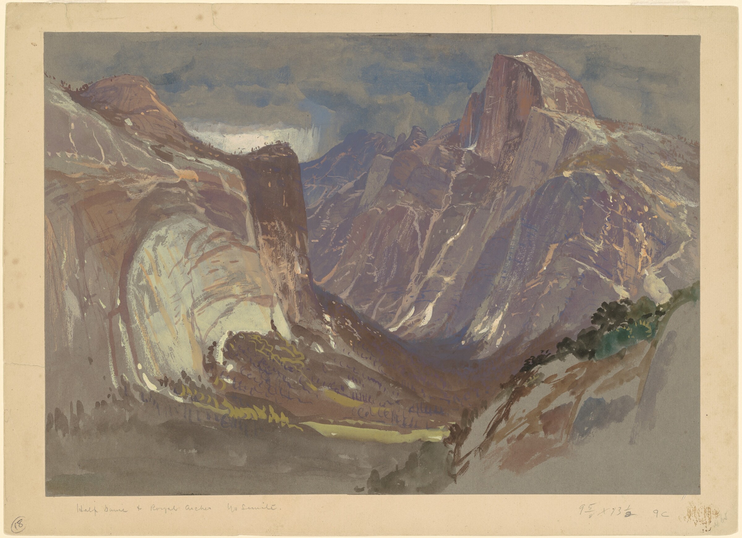 Half Dome and Royal Arches, Yosemite, from Glacier Point, Samuel Colman, c. 1870