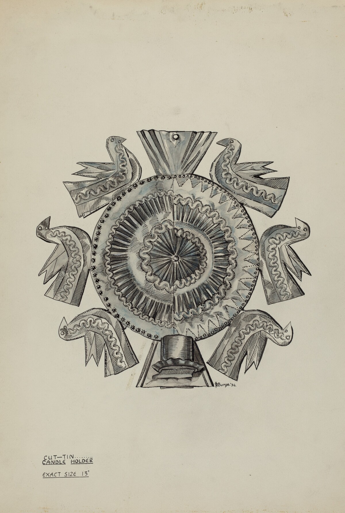 Cut Tin Candleholder