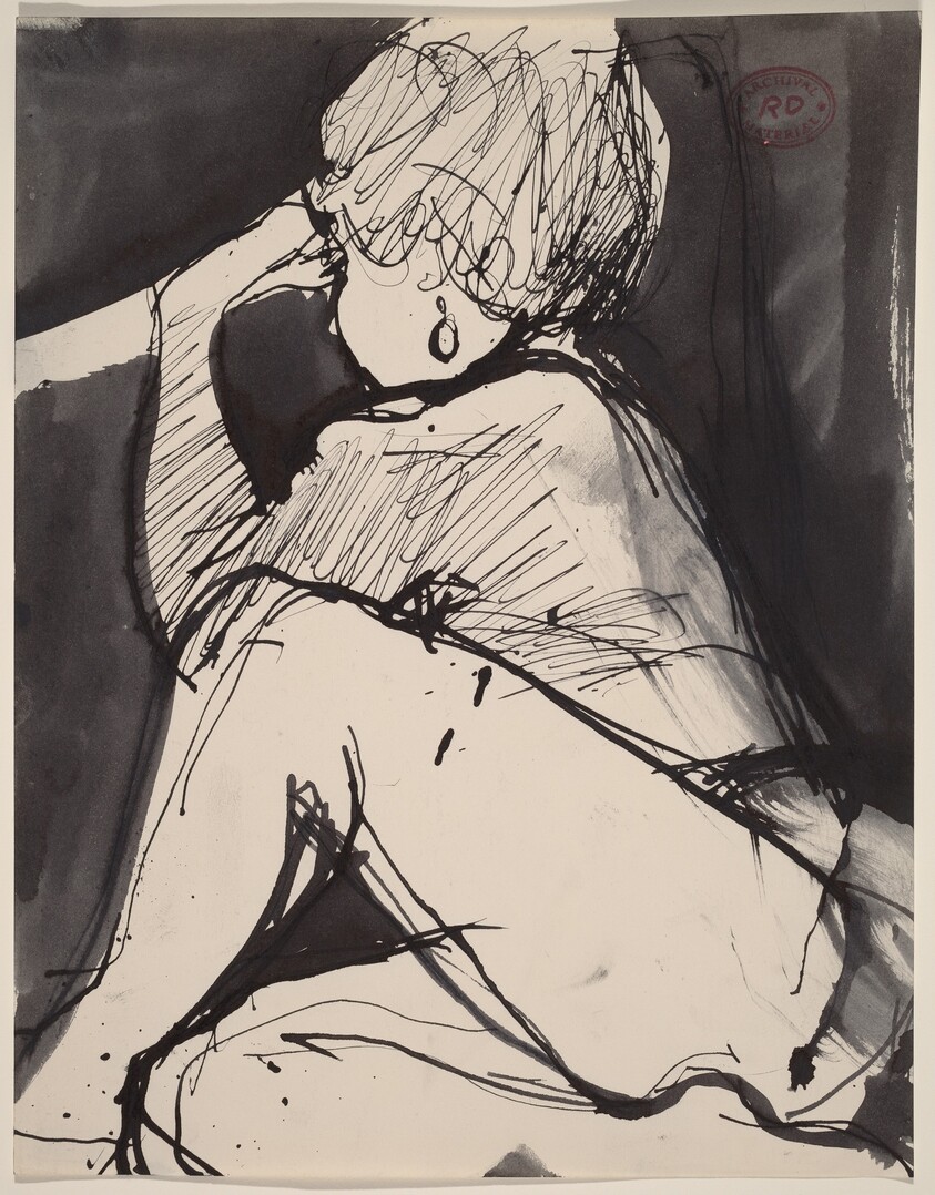 Untitled [seated model with an earring]