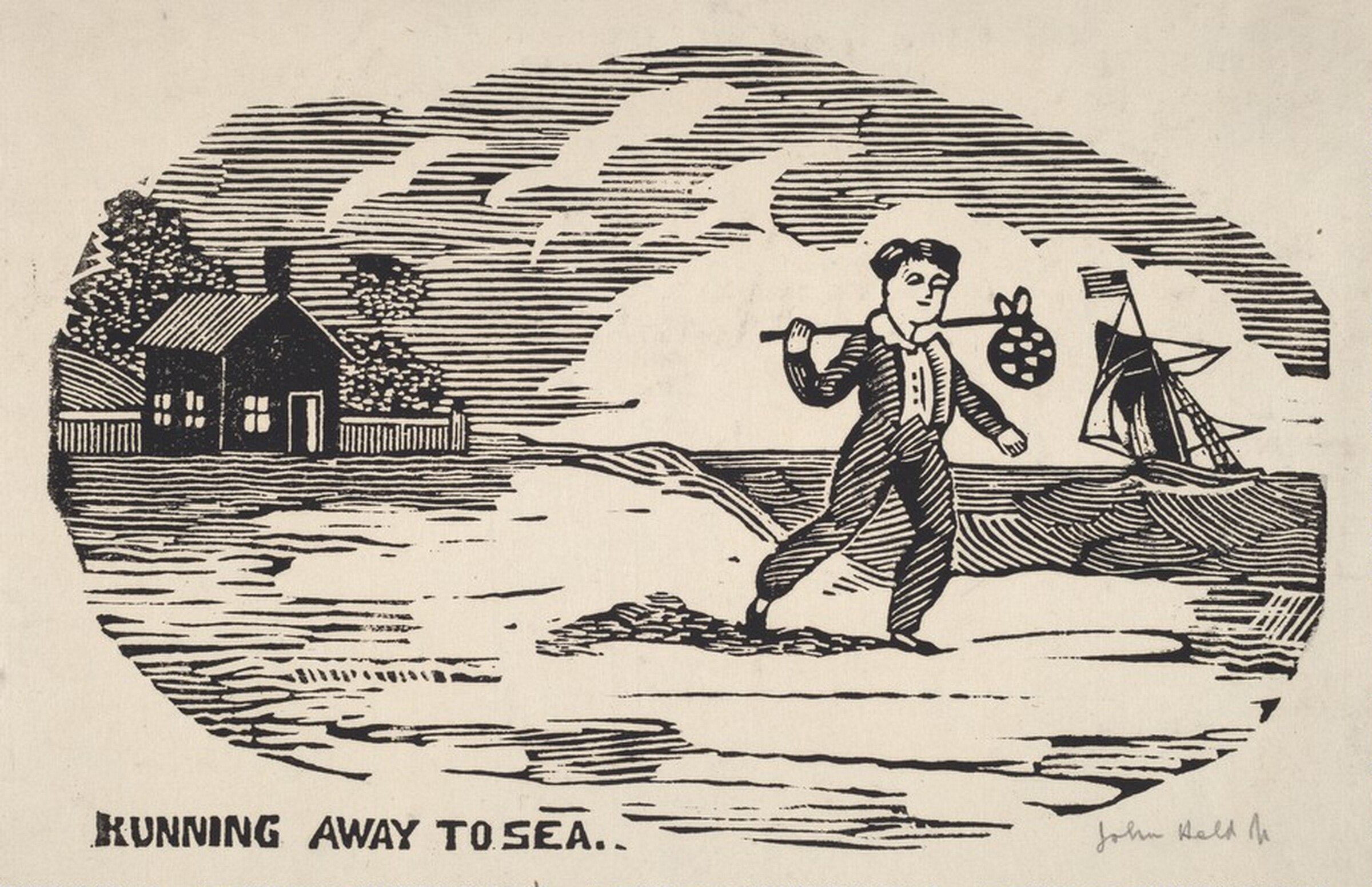 Running Away to Sea, John Held Jr., 1920s