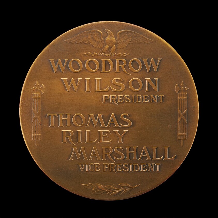 Woodrow Wilson Inaugural Medal [reverse]