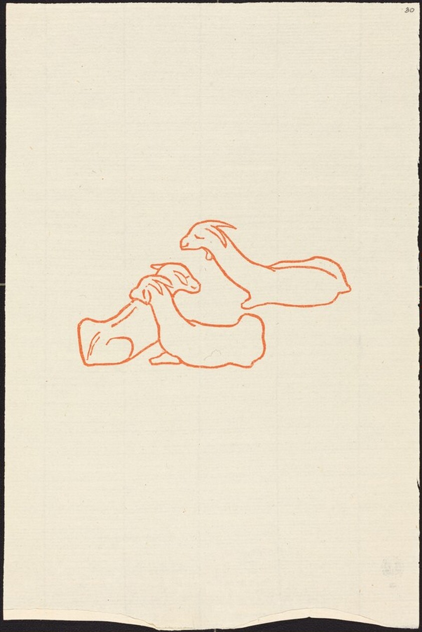 Second Book: Three Goats Resting, Fourth Plate (Trois chevreaux couches, quatrieme planche)