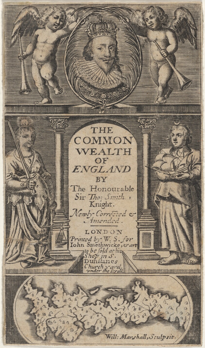 Title Page to Sir Thomas Smith, The Commonwealth of England