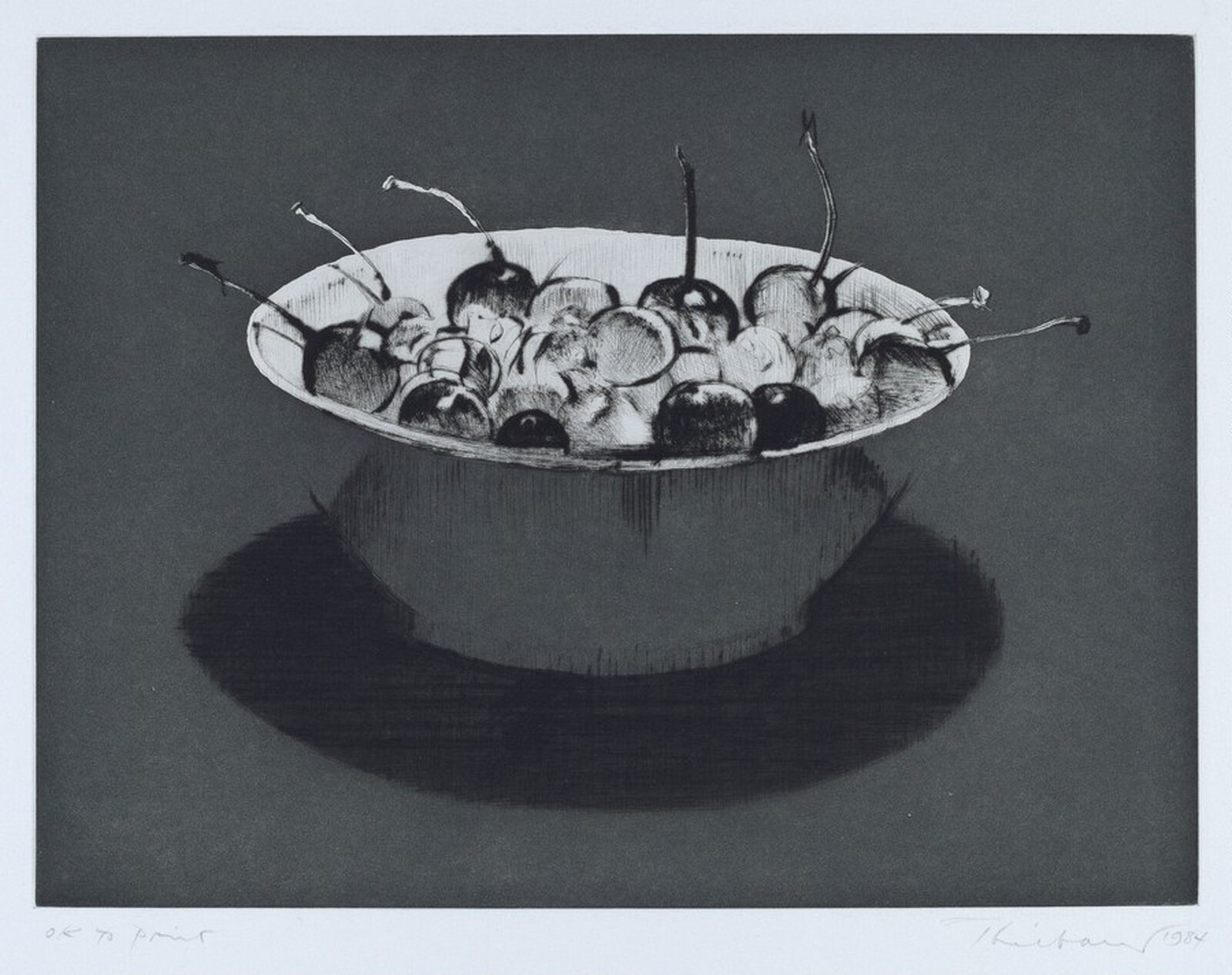 Dark Cherries, Wayne Thiebaud, 1984
