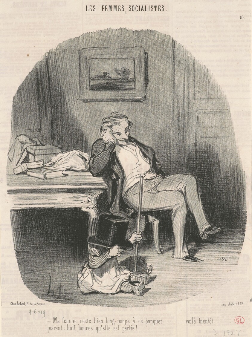 Ma femme reste bien longtemps a ce banquet ...