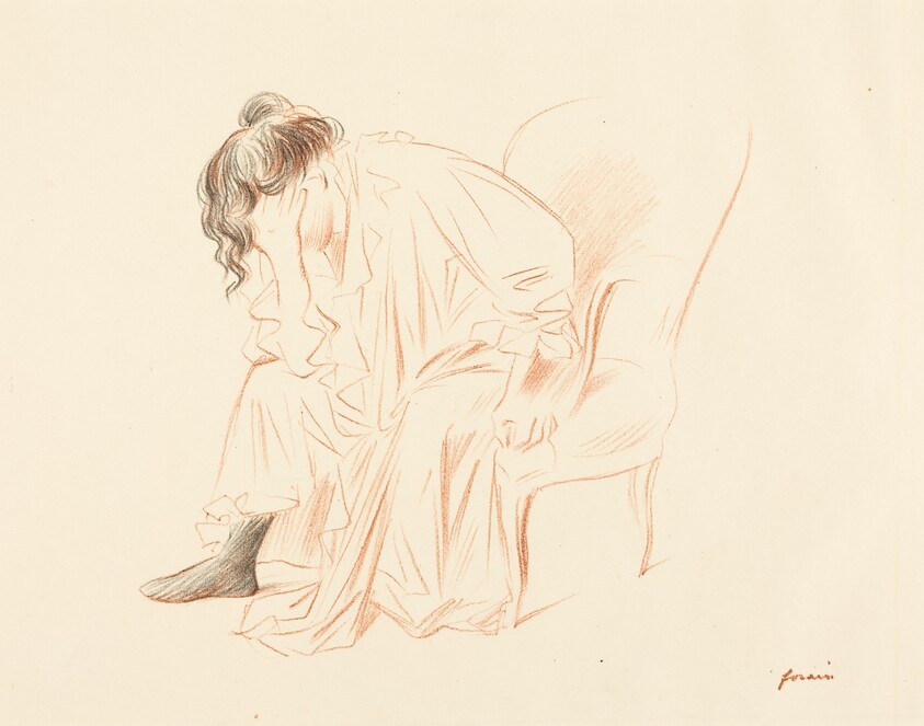 Femme assise, la tête dans la main droite (Seated Woman with Her Head Resting on Her Right Hand)
