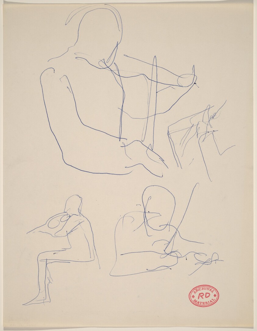 Untitled [three studies of a violinist playing]