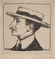 Emanuel Goldstein in a Hat, Edvard Munch, 1908/1909
