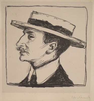 Emanuel Goldstein in a Hat, Edvard Munch, 1908/1909
