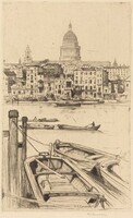 St. Paul's from the Thames, David Young Cameron, 1899