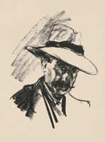 Selbstbildnis (Self-Portrait) from Deutsche Graphiker der Gegenwart (German Printmakers of Our Time), Max Liebermann, 1917, published 1920