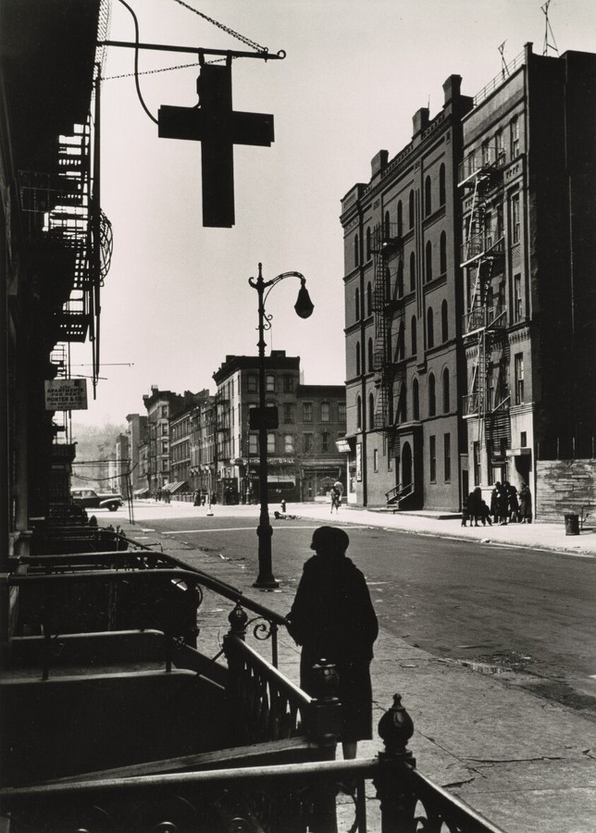 New York, New York. A Harlem street scene