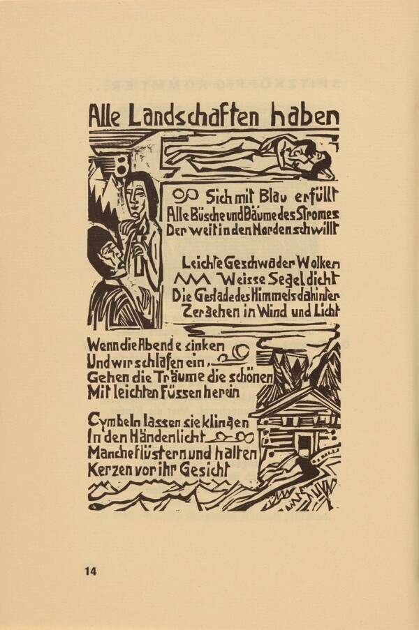 Alle Landschaften Haben (All Landscapes Have) (plate, page 14) from Georg Heym: Umbra Vitae (Georg Heym: The Shadow of Life)