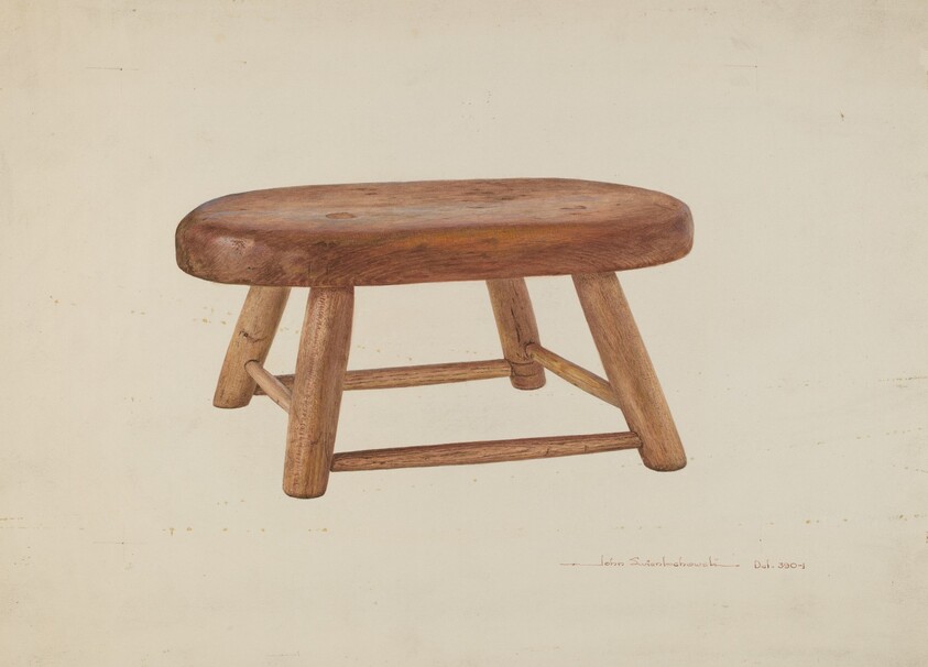 Pennsylvania Dutch Bed Stool