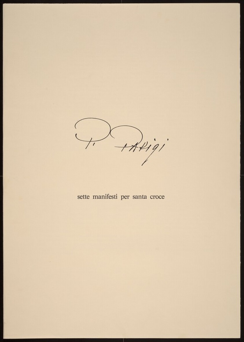 Sette Manifesti per Santa Croce