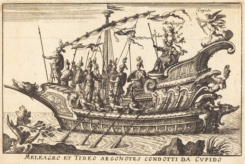 Meleagro et Tideo Argonotes condotti da Cupido