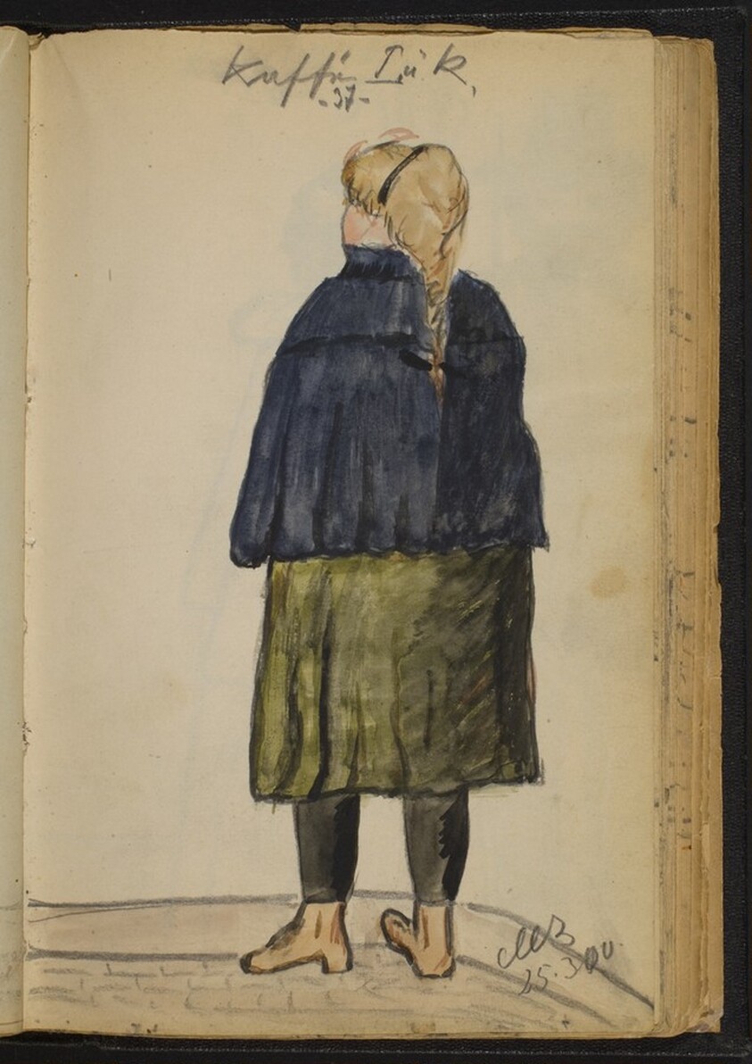 Woman with Braid seen from Behind