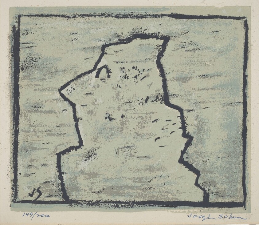 Untitled (Mozart Profile to Viewer's Left, on Light Green Background)