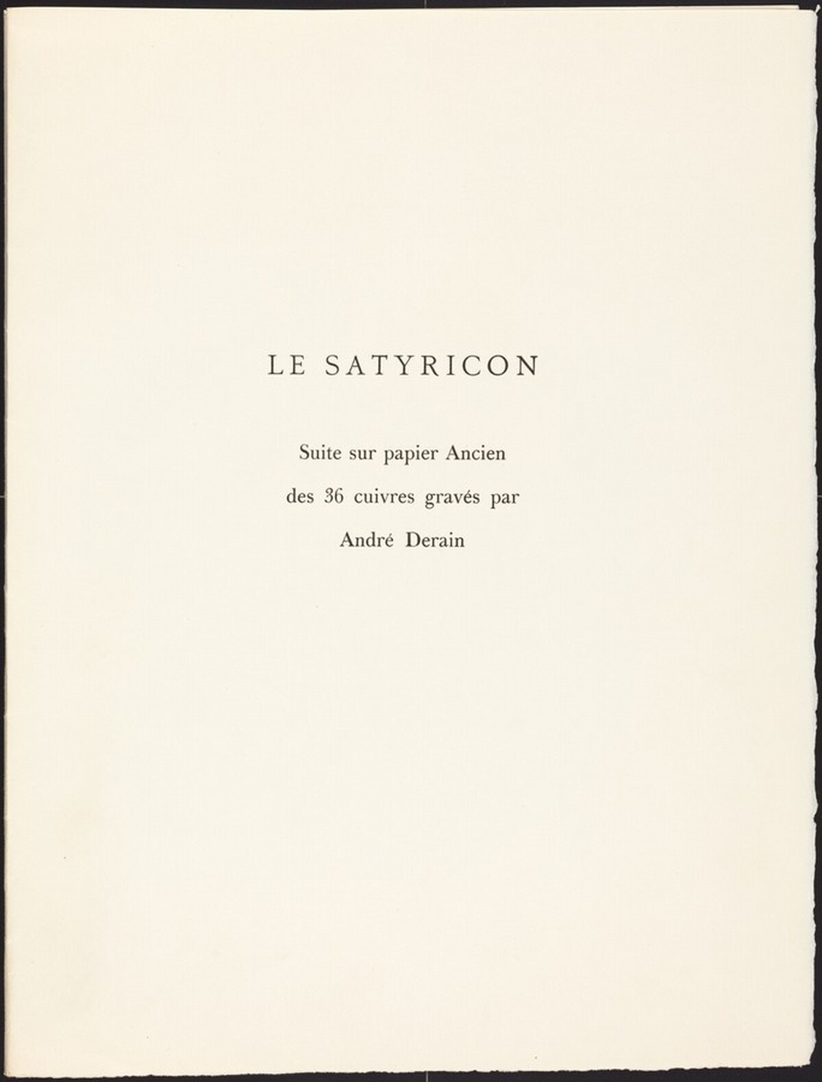 Engraved Suite from T. Petronius Arbiter's "Le Satyricon"