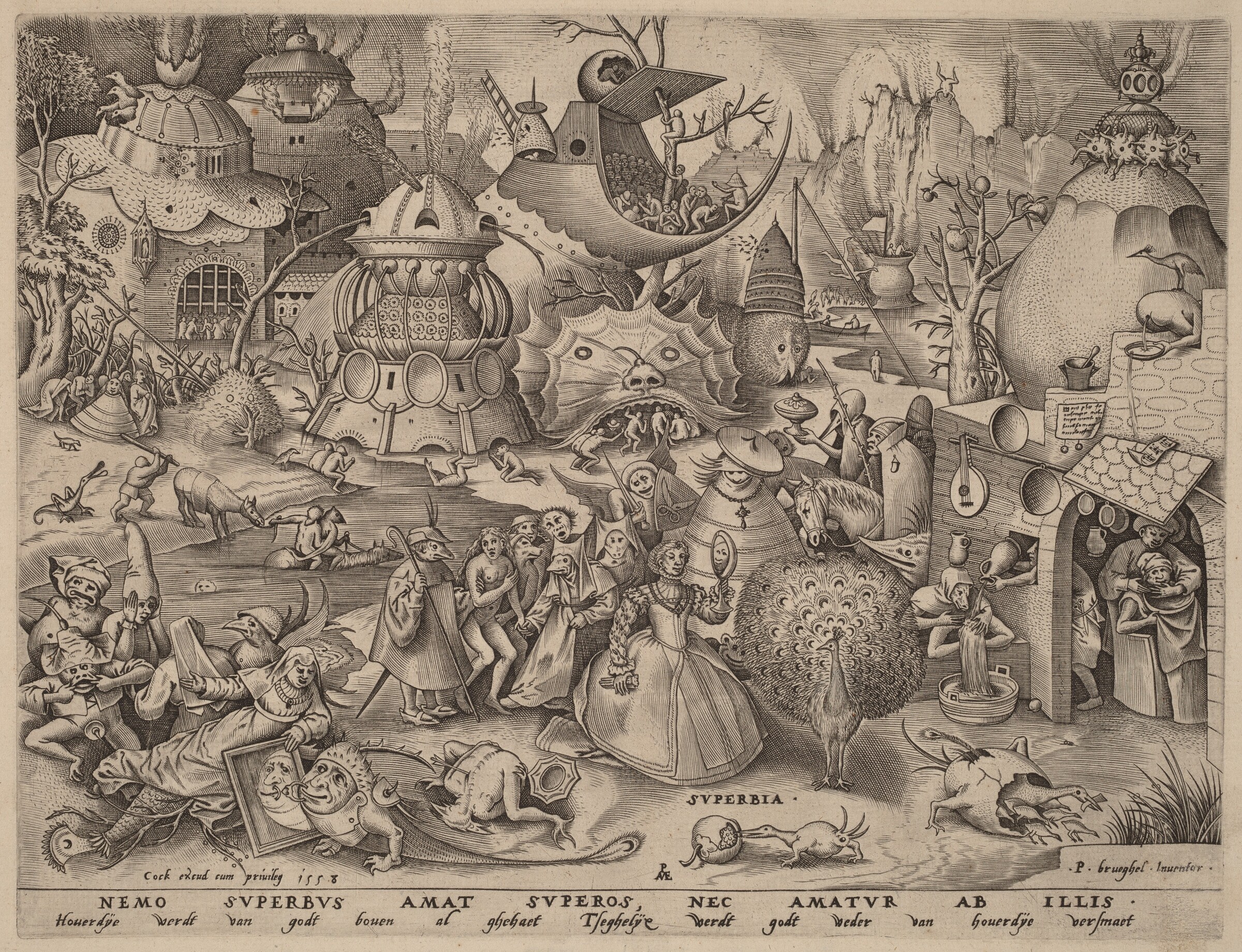 Pride, Pieter van der Heyden after Pieter Bruegel the Elder, published 1558