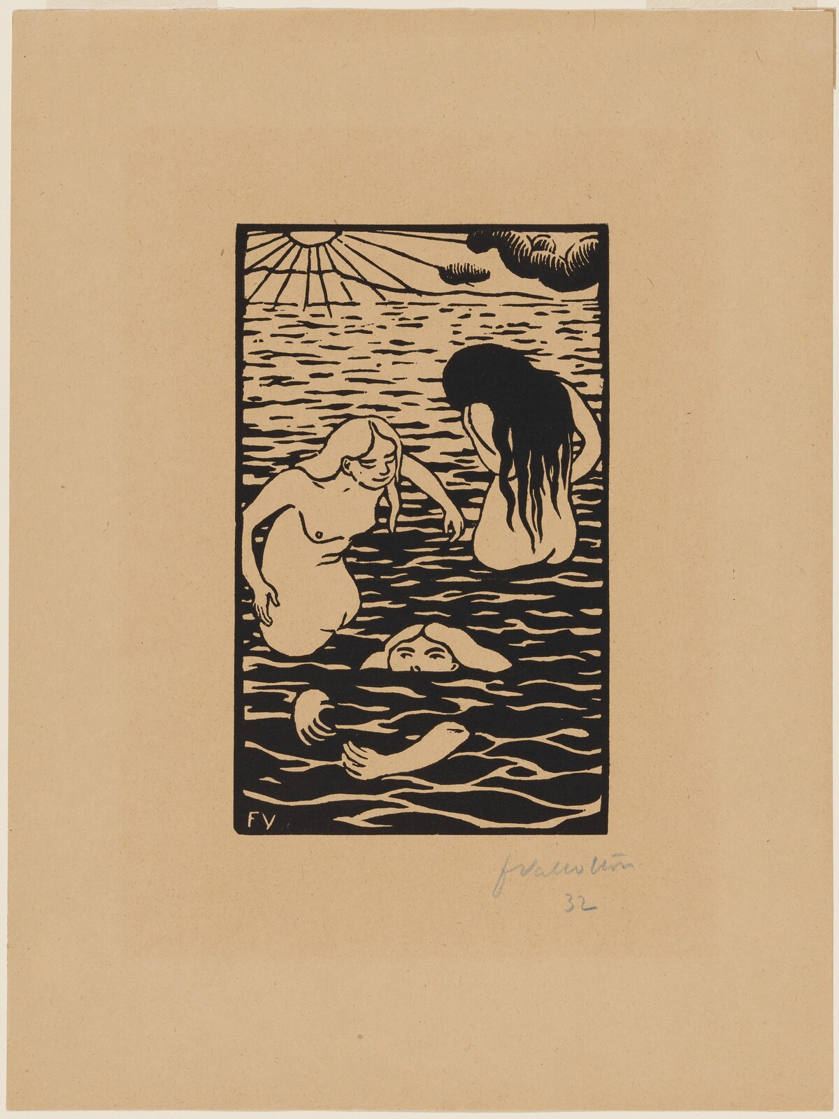 Three Bathers