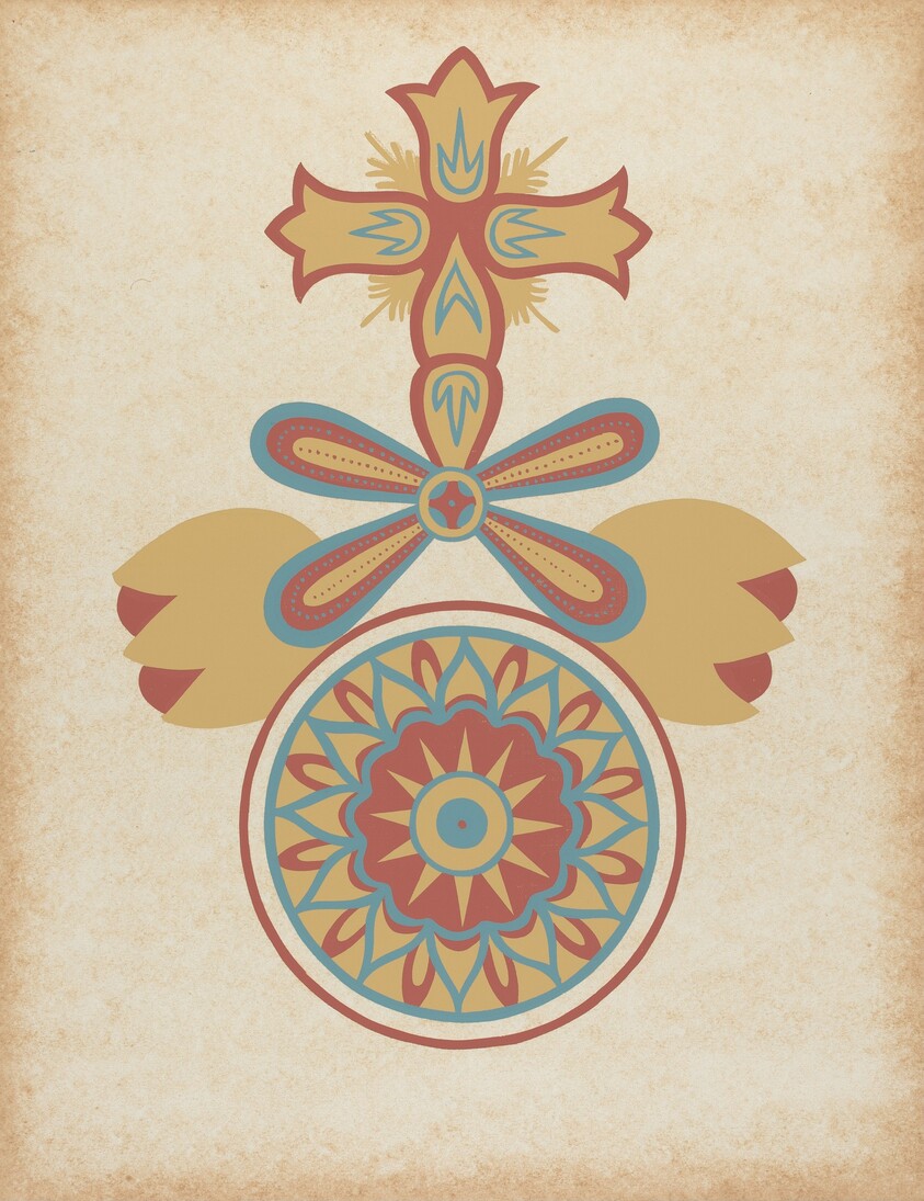 Santa Barbara Mission Doorway Design from the portfolio "Decorative Art of Spanish California"