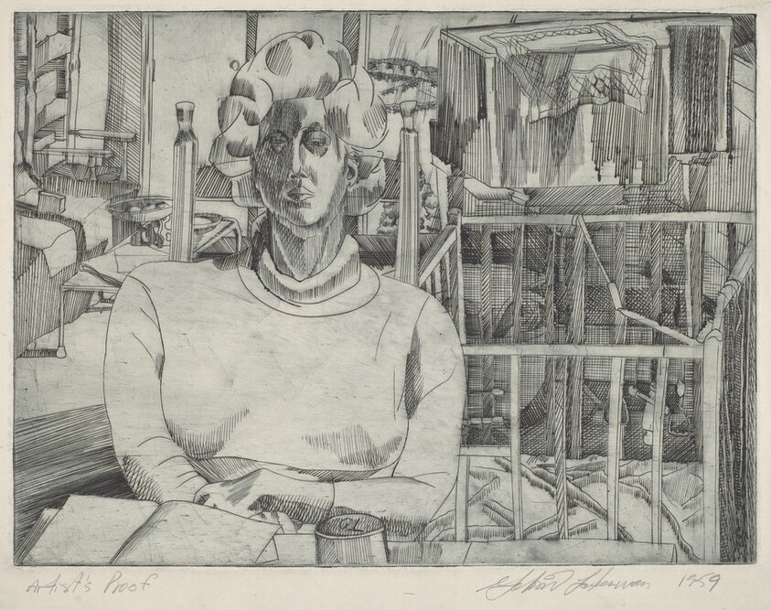 Woman Seated in Interior