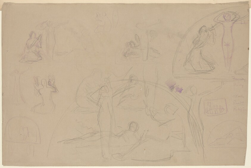 Studies for a Lunette [verso]