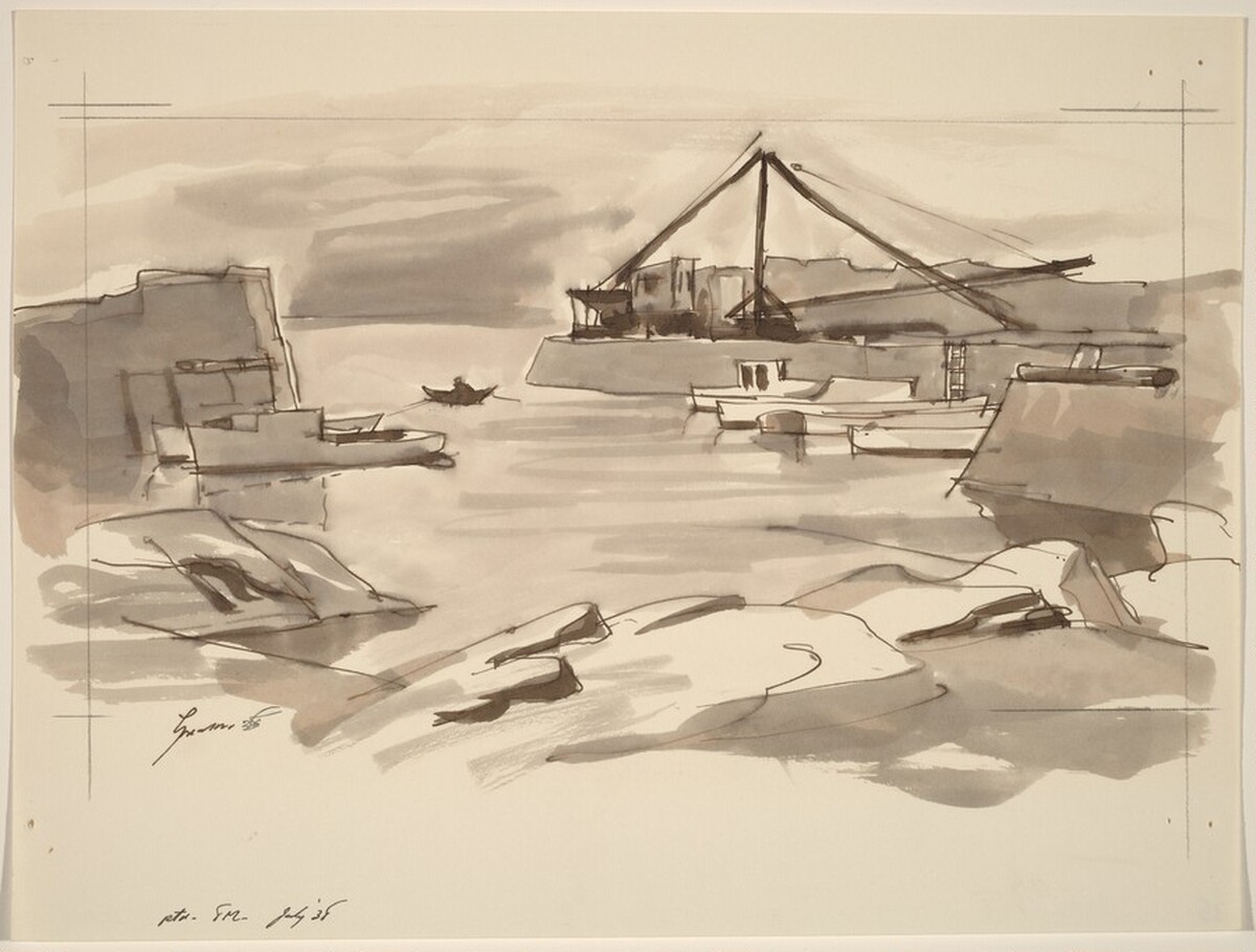 Crane, Boats, and Dock
