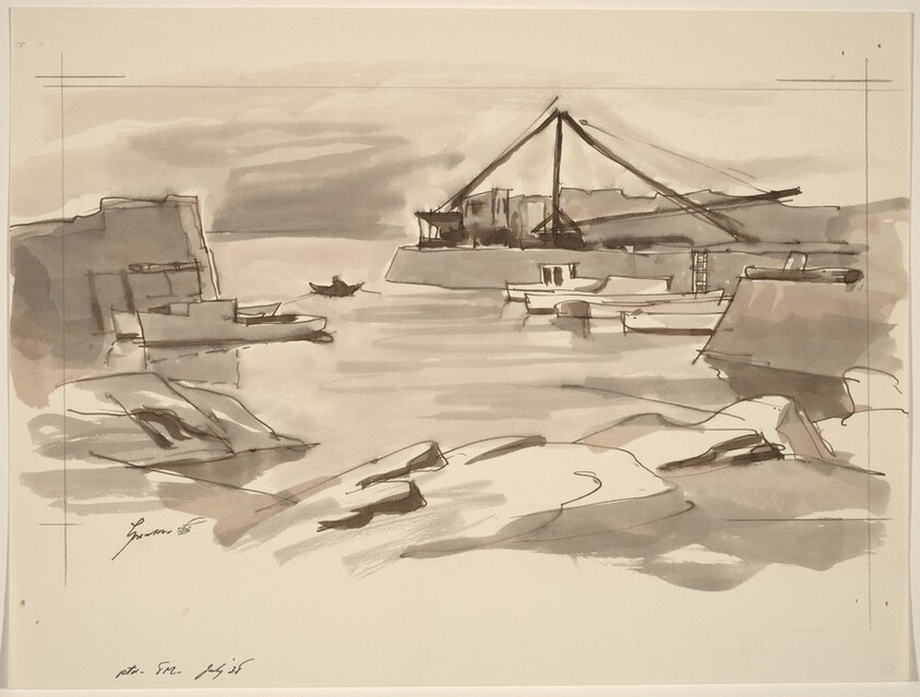 Crane, Boats, and Dock