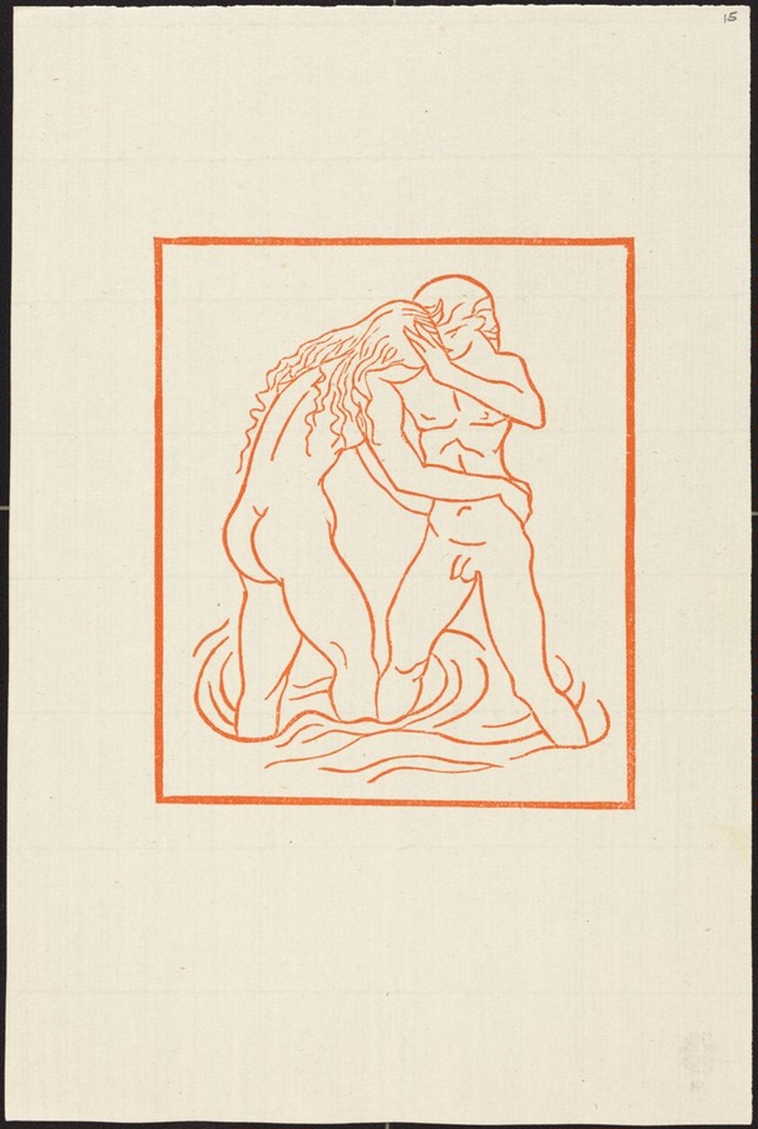 First Book: Chloe Casting Daphnis into Her Arms (Daphnis et Chloe se lavent ensemble dans la caverne des nymphes)