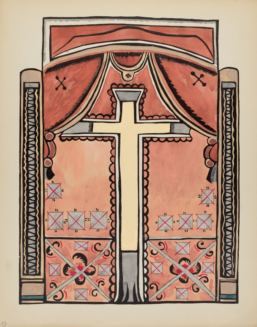 Plate 13: Design with Cross: From Portfolio "Spanish Colonial Designs of New Mexico"