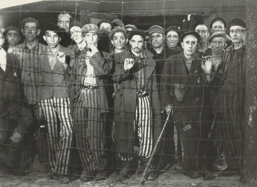 Survivors at Buchenwald