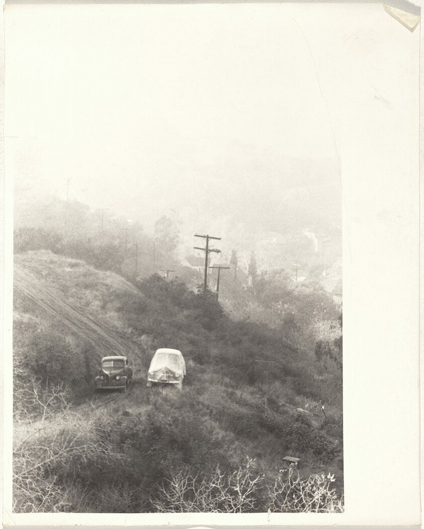Automobiles on hillside--between Las Vegas and Los Angeles