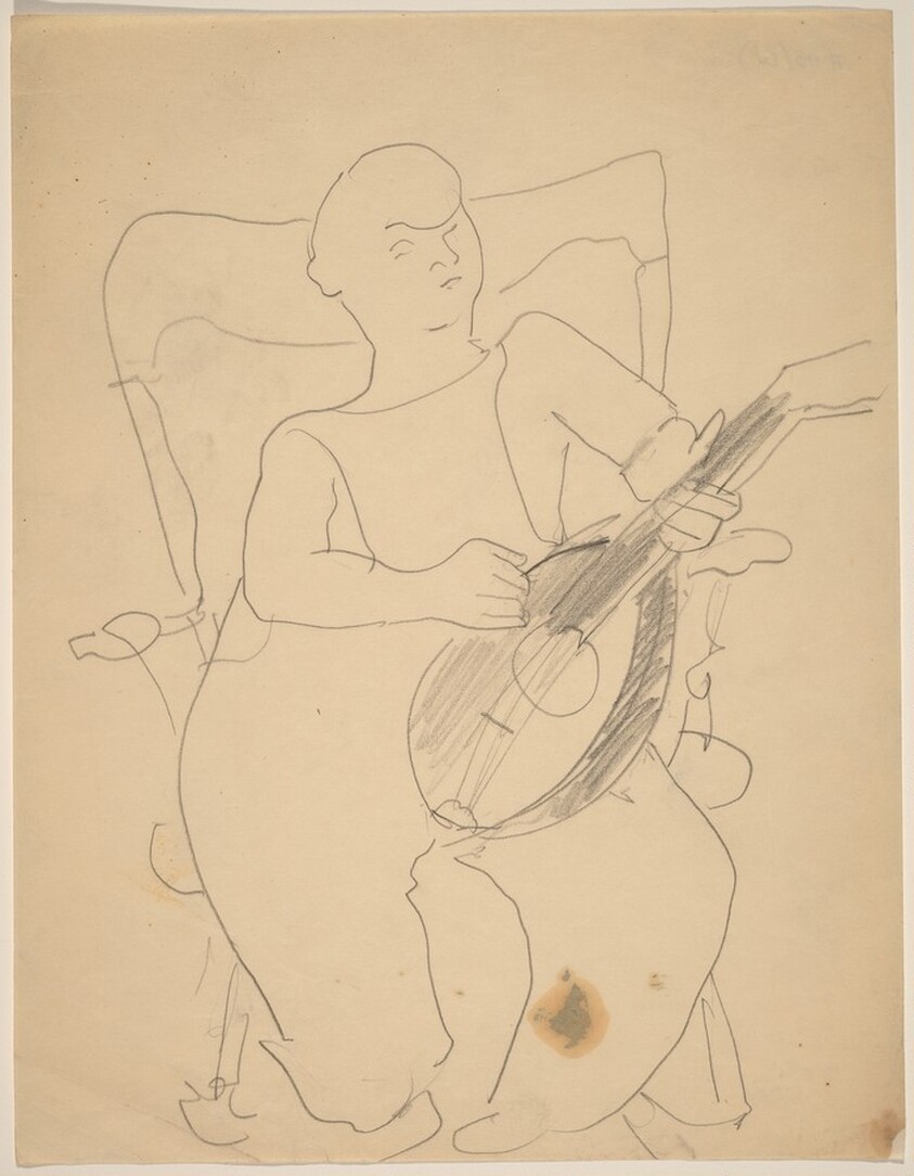Seated Boy with Lute