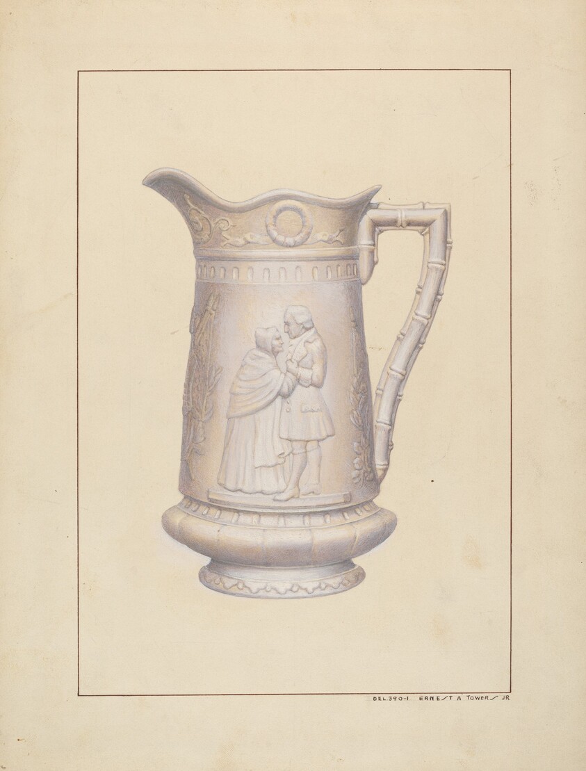 Bisque Water Pitcher